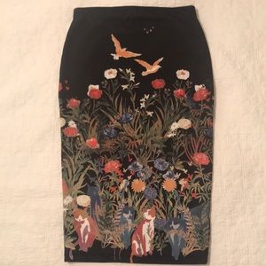Zara mis skirt flower